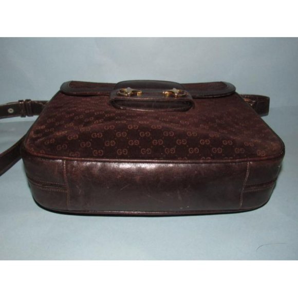 Gucci Brown Micro Guccissima Suede & Leather 1955 Horsebit Bag - Picture 4 of 12